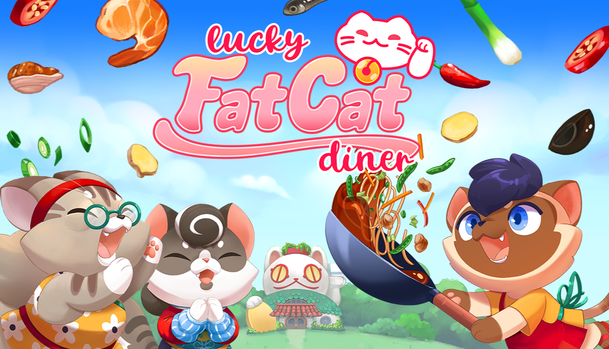 Lucky Fat Cat Diner Logo